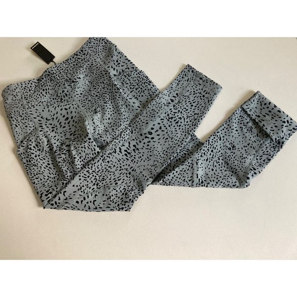 Monrow Movement Legging Bluish Grey &  Black Animal Print Pockets Large - Picture 2 of 7